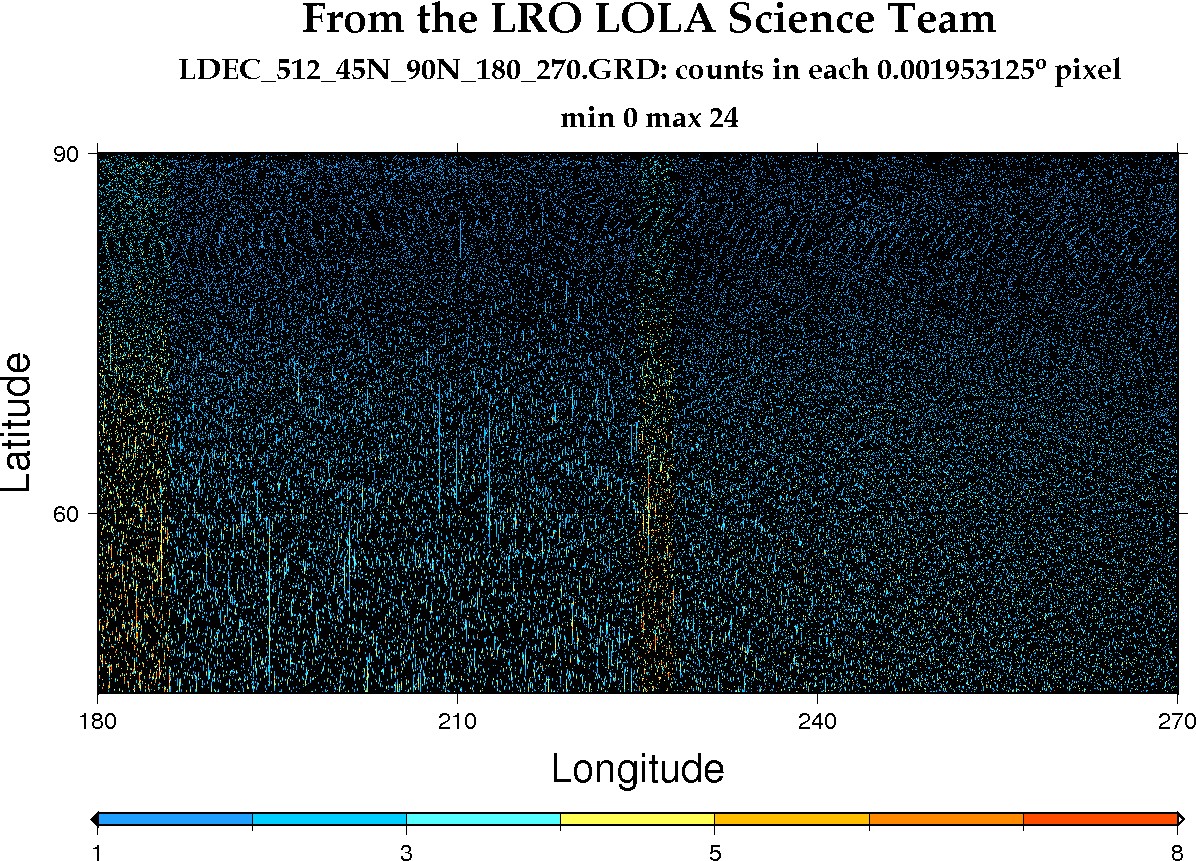 image of lunar topography for LDEC_512_45N_90N_180_270.JPG