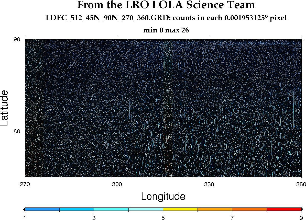 image of lunar topography for LDEC_512_45N_90N_270_360.JPG