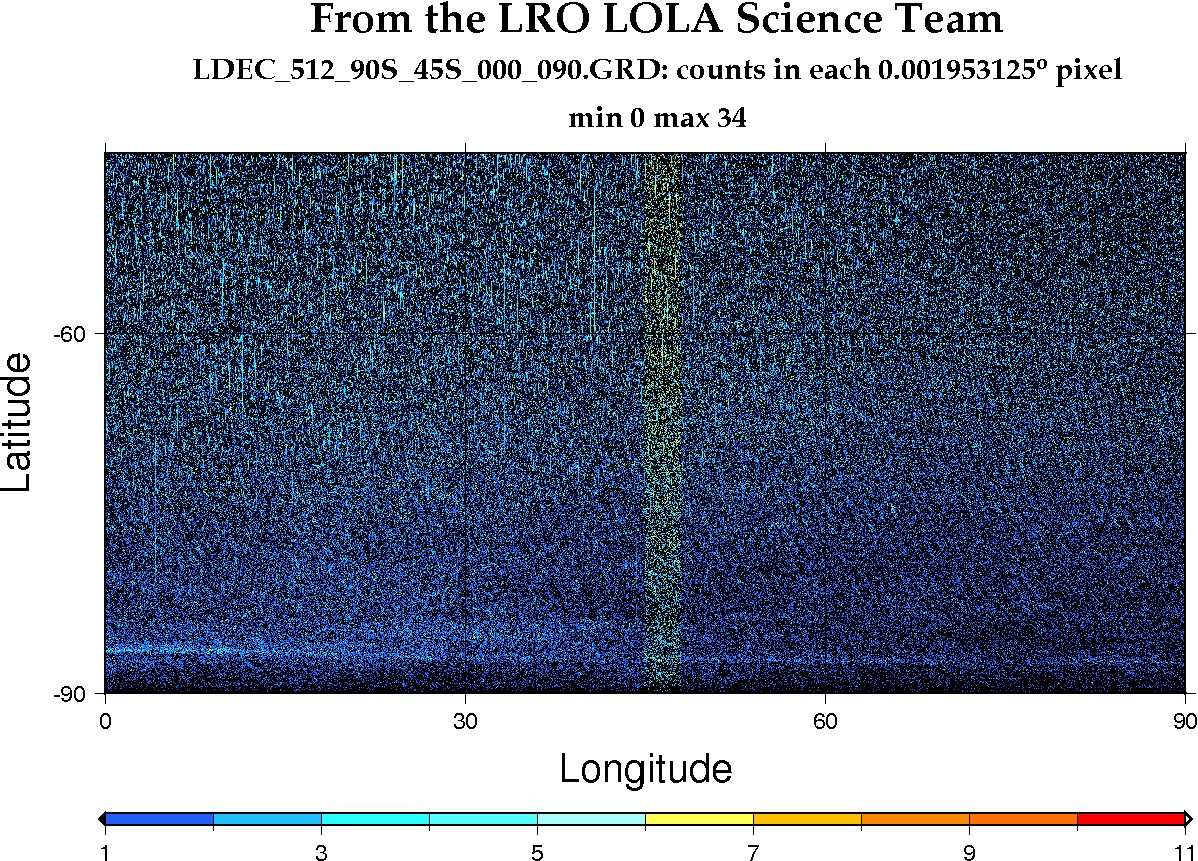 image of lunar topography for LDEC_512_90S_45S_000_090.JPG