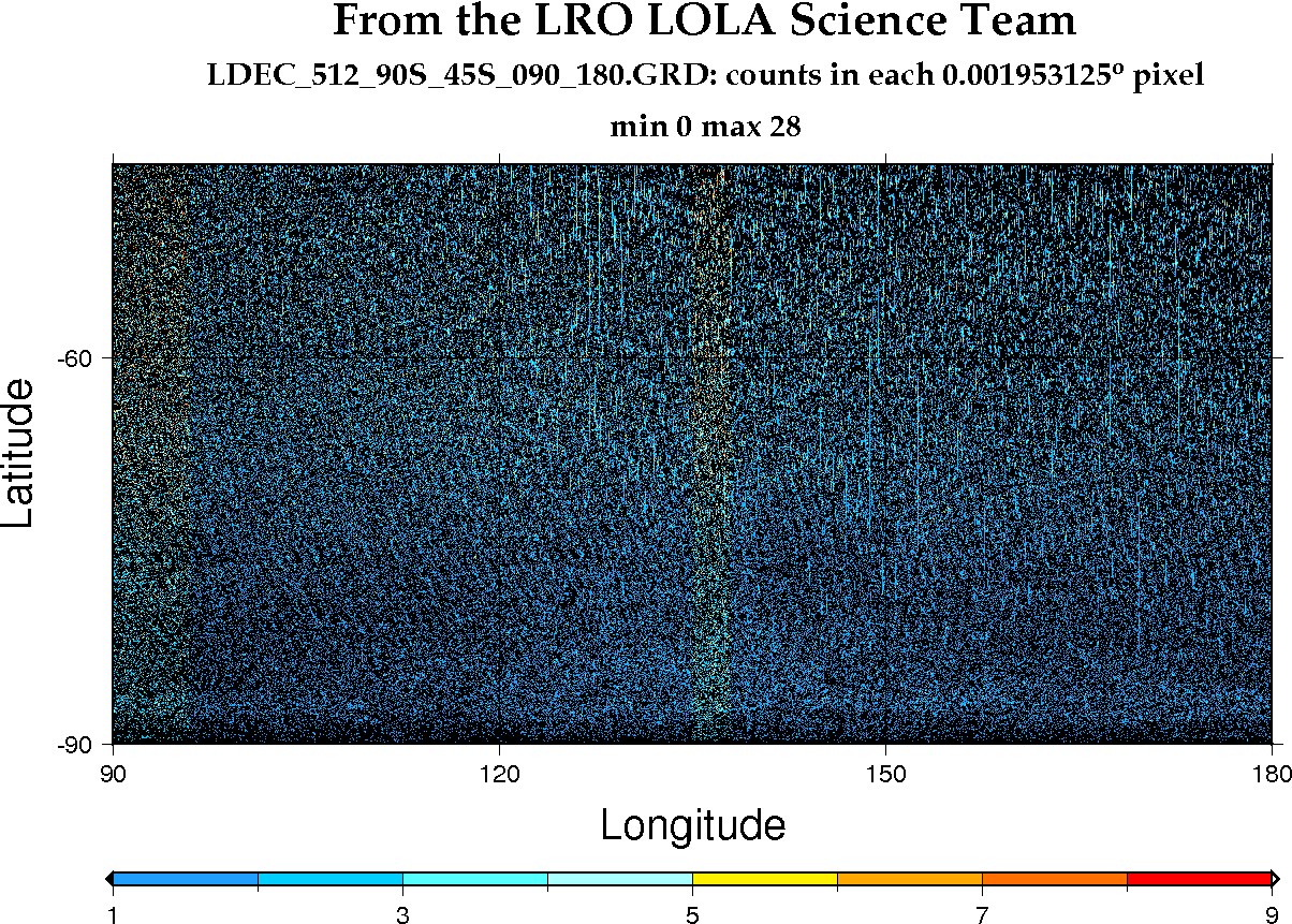 image of lunar topography for LDEC_512_90S_45S_090_180.JPG
