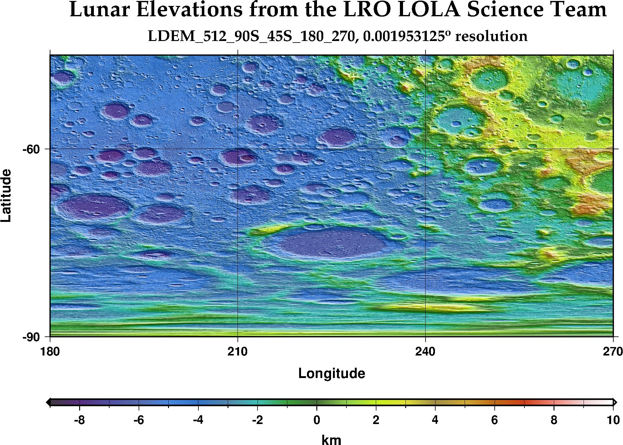 image of lunar topography for LDEM_512_90S_45S_180_270.JPG