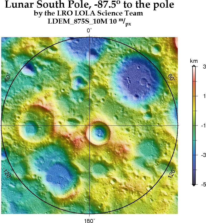 image of lunar topography for LDEM_875S_10M.JPG