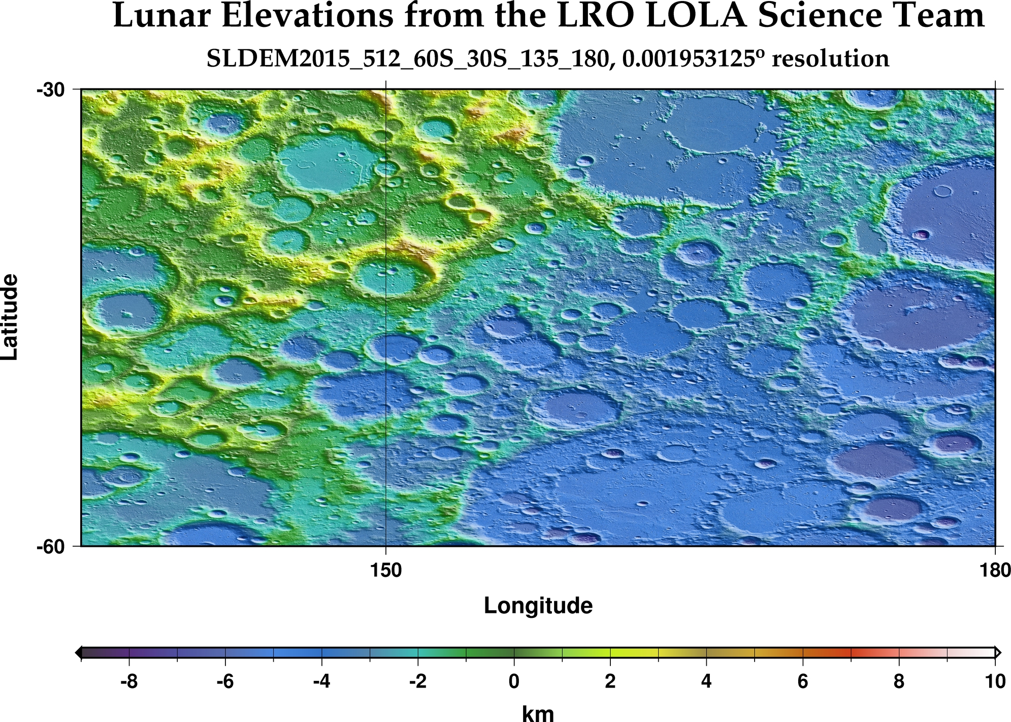 image of lunar topography for SLDEM2015_512_60S_30S_135_180