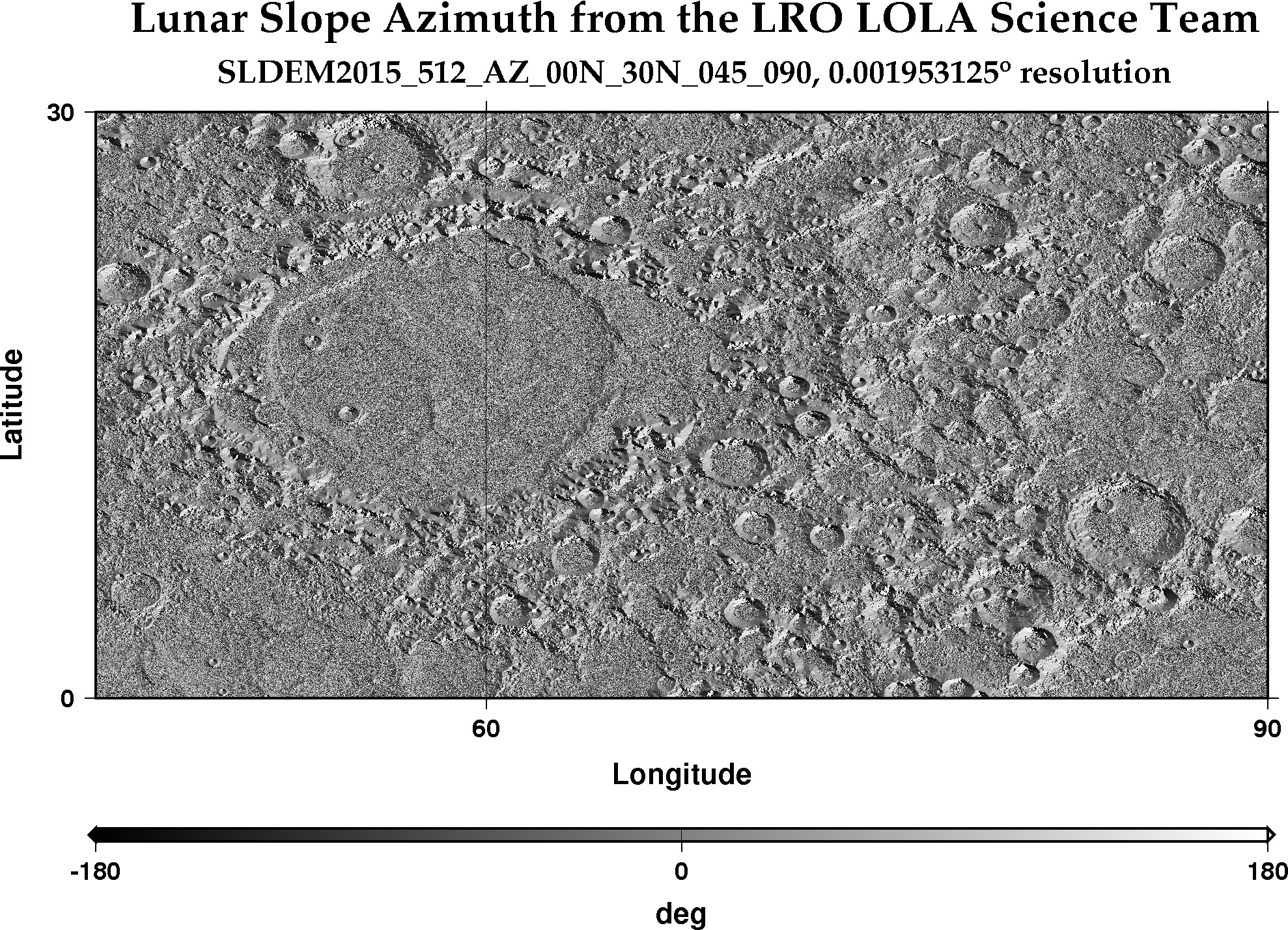 image of lunar topography for SLDEM2015_512_AZ_00N_30N_045_090