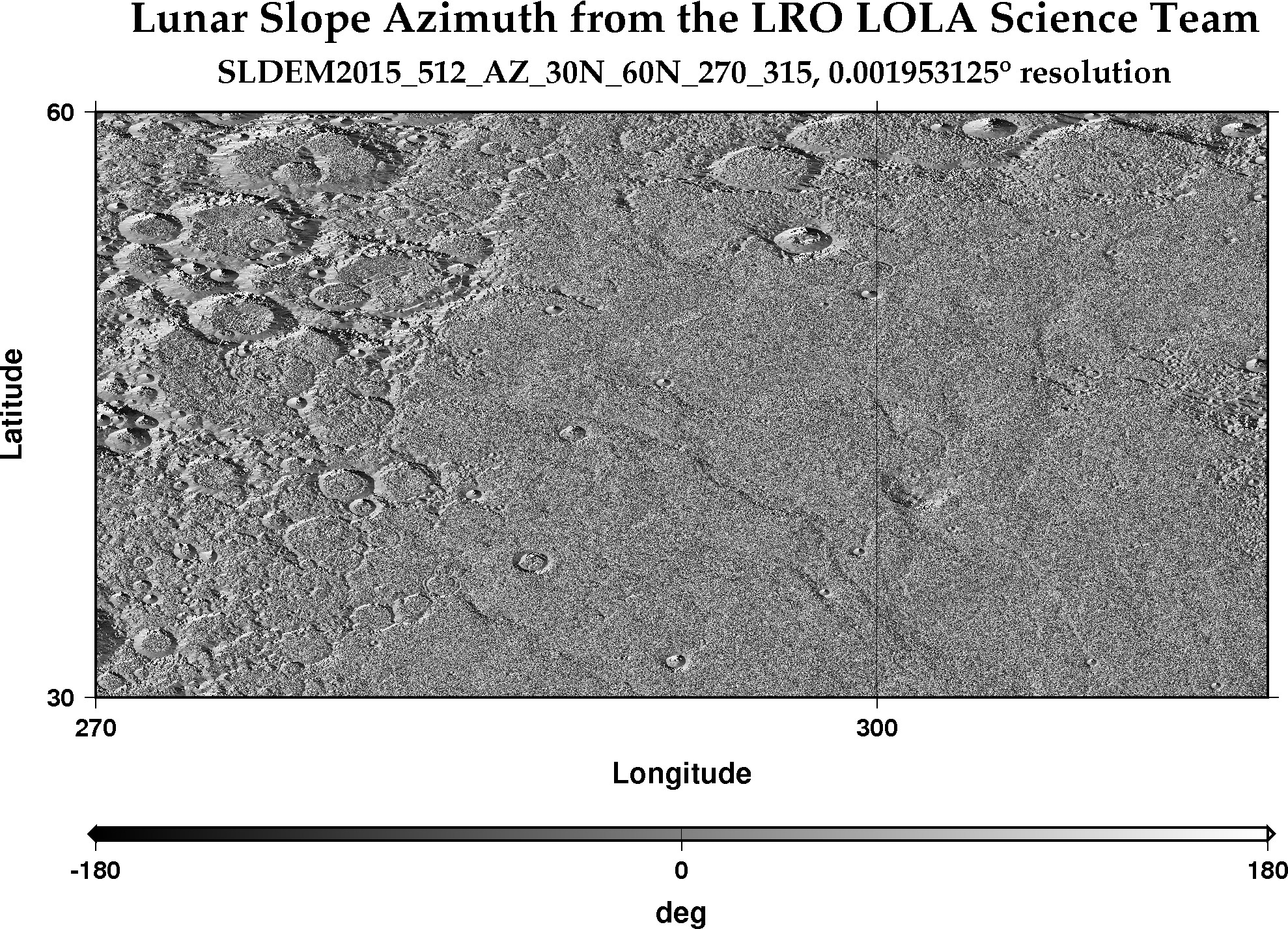 image of lunar topography for SLDEM2015_512_AZ_30N_60N_270_315