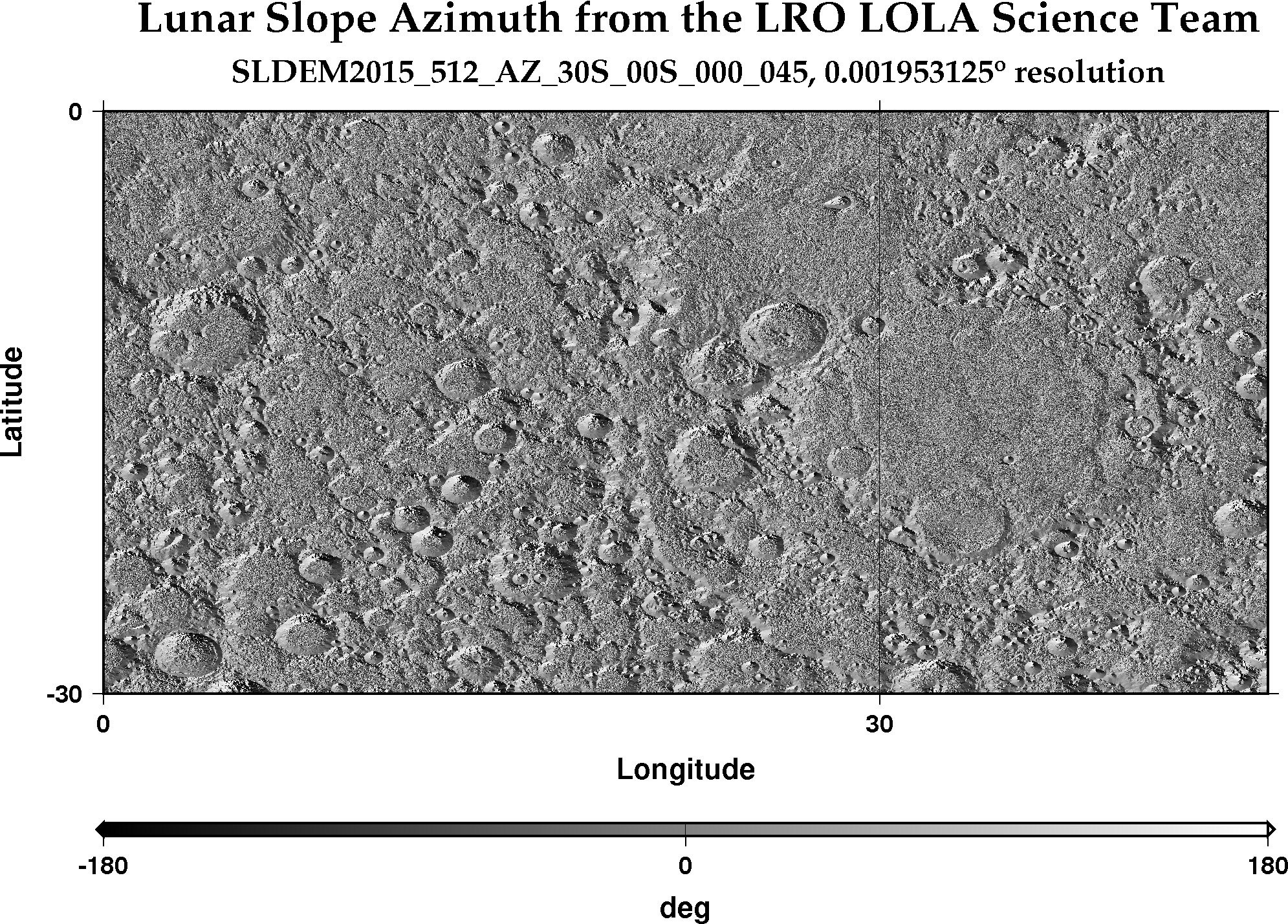 image of lunar topography for SLDEM2015_512_AZ_30S_00S_000_045