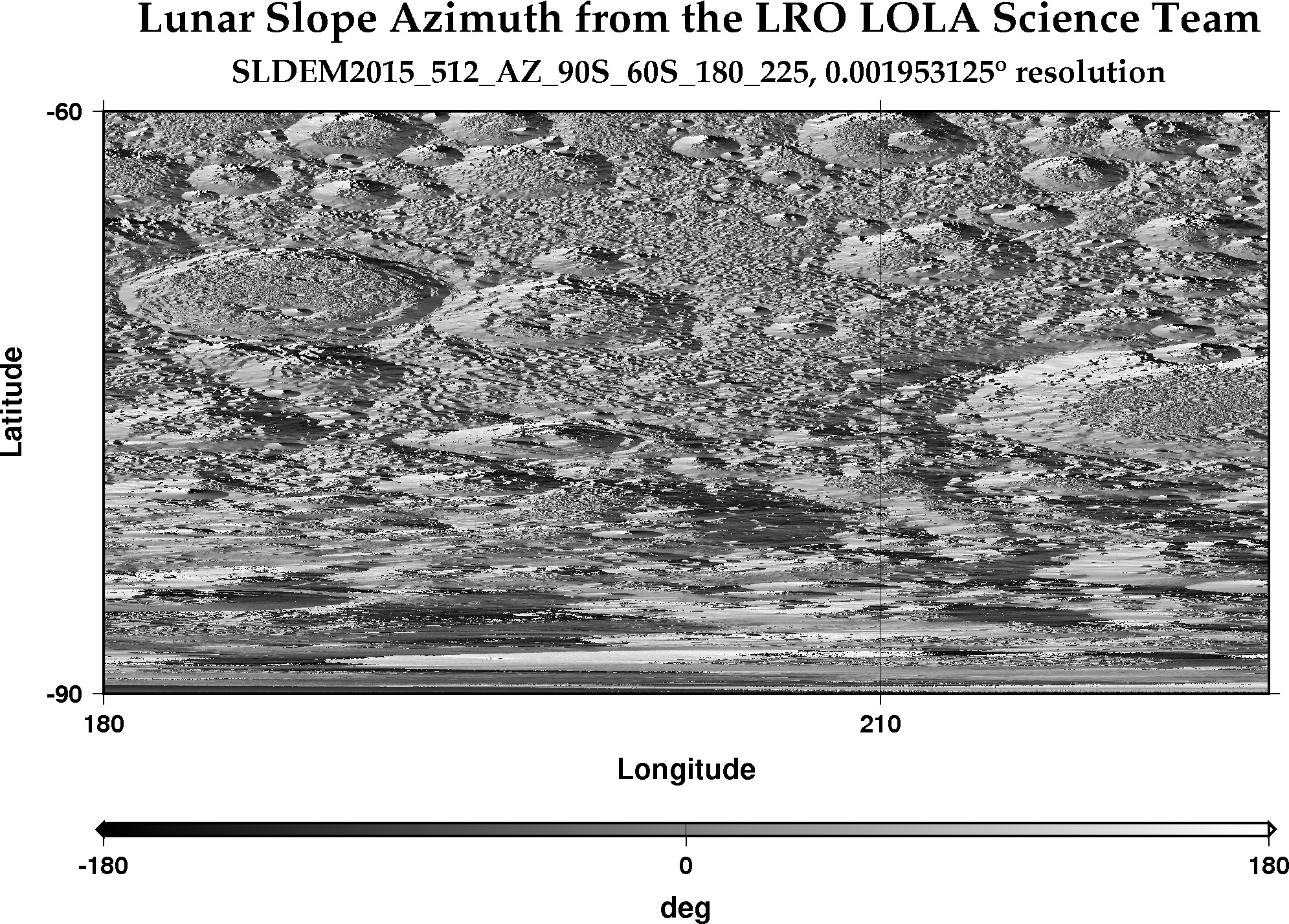 image of lunar topography for SLDEM2015_512_AZ_90S_60S_180_225