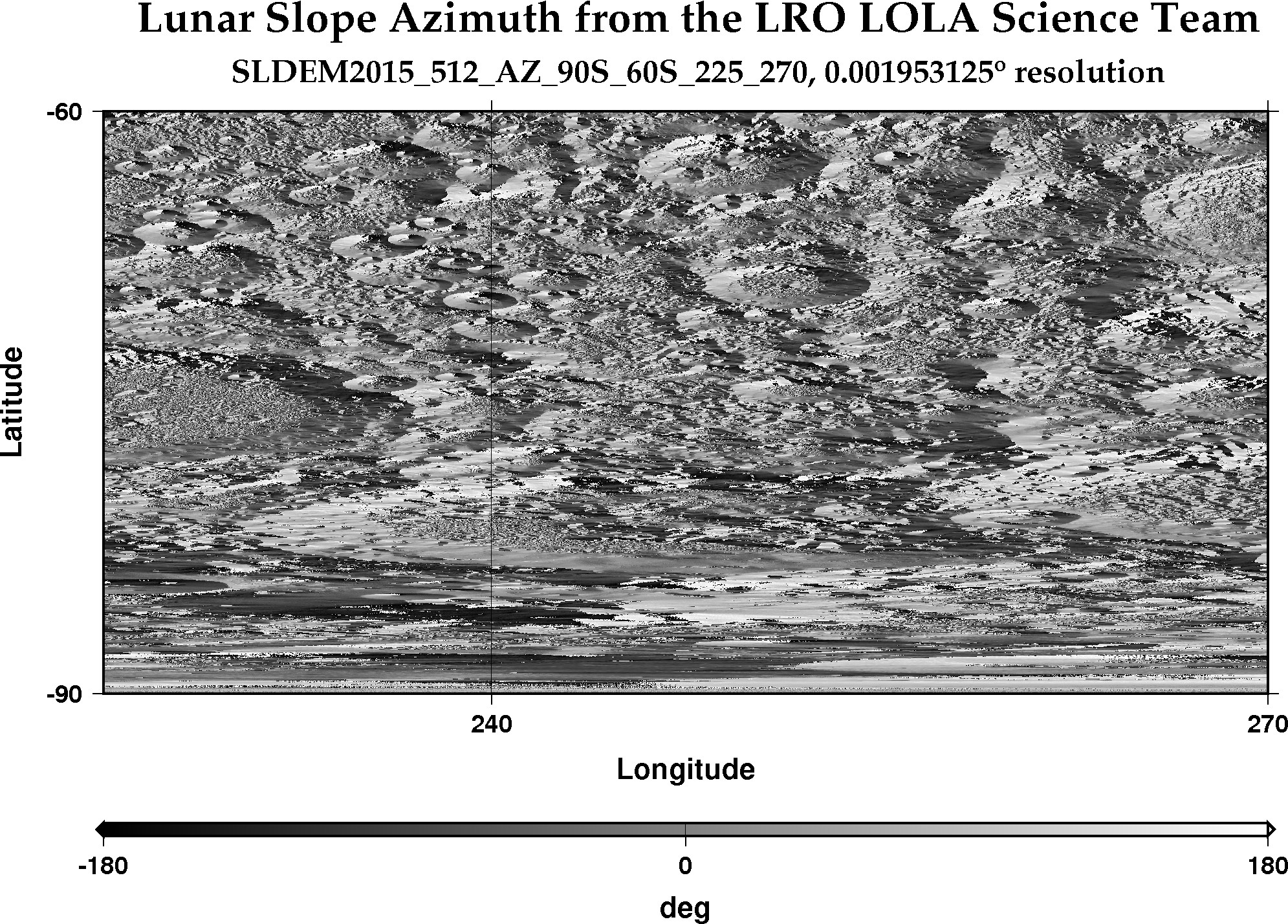 image of lunar topography for SLDEM2015_512_AZ_90S_60S_225_270