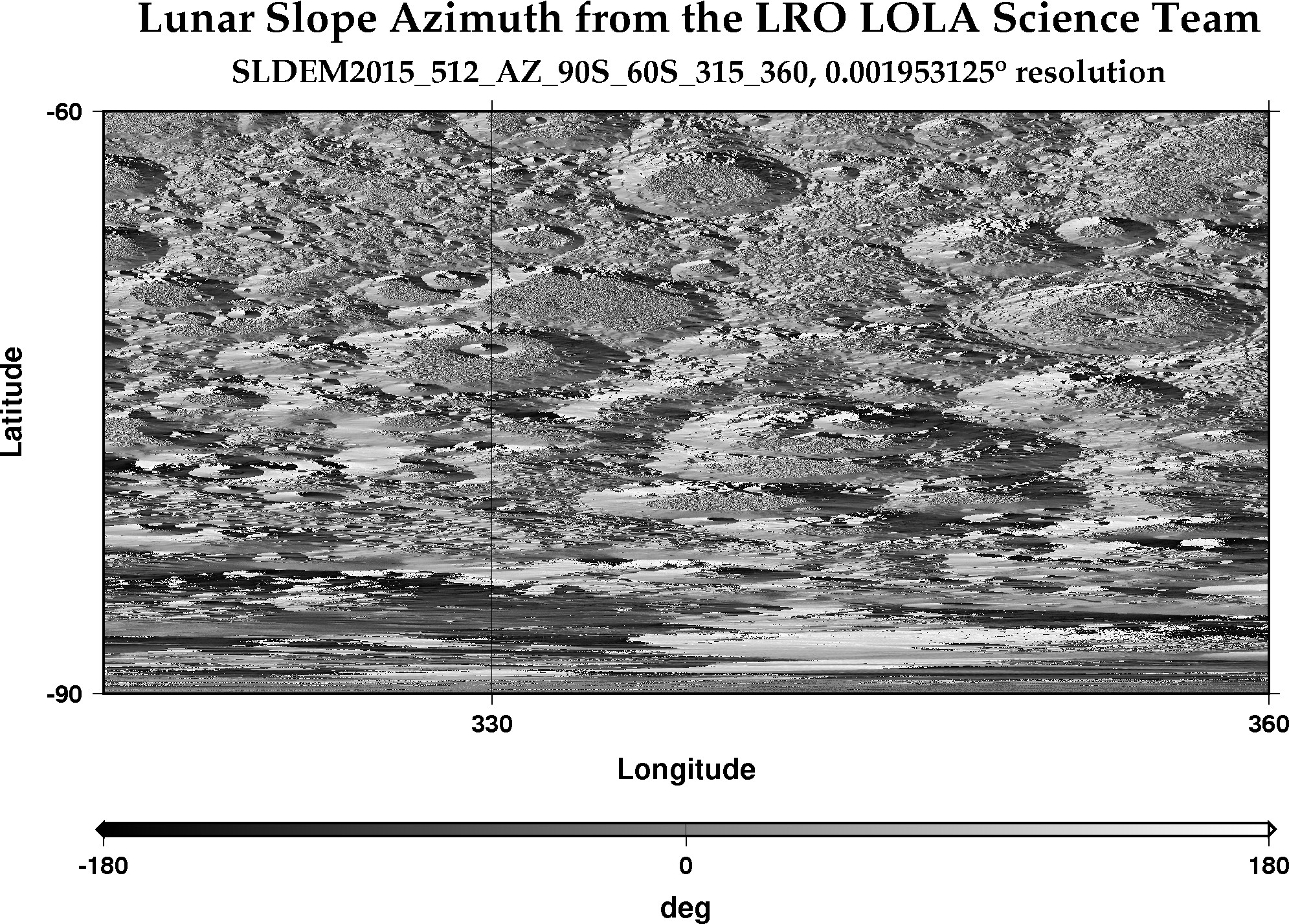 image of lunar topography for SLDEM2015_512_AZ_90S_60S_315_360