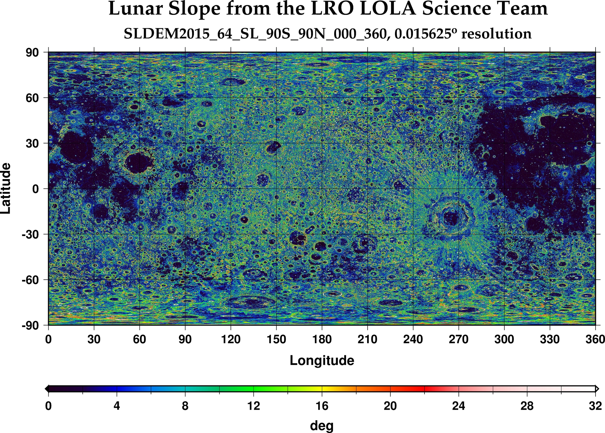 image of lunar topography for SLDEM2015_64_SL_90S_90N_000_360