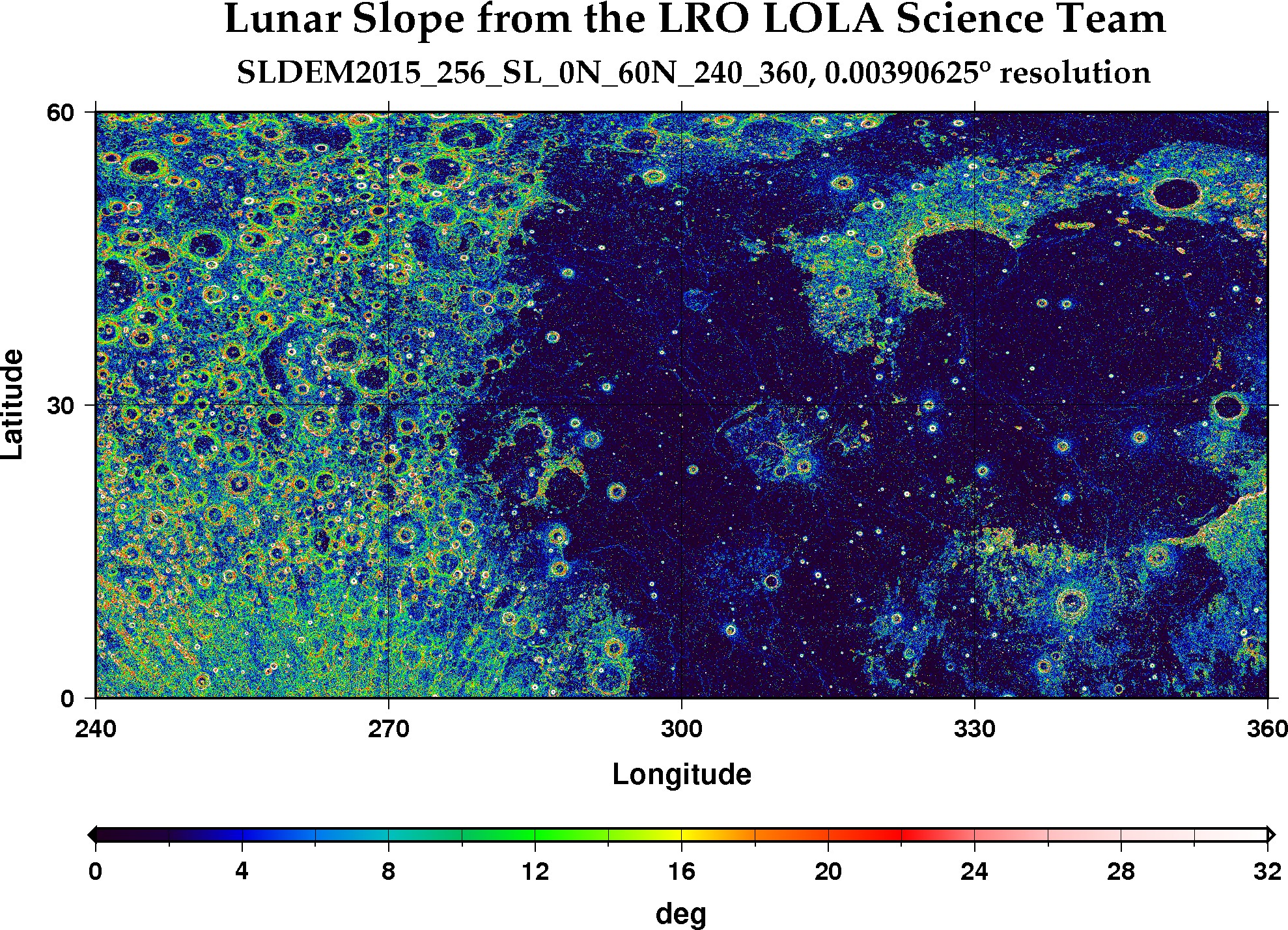 image of lunar topography for SLDEM2015_256_SL_00N_60N_240_360