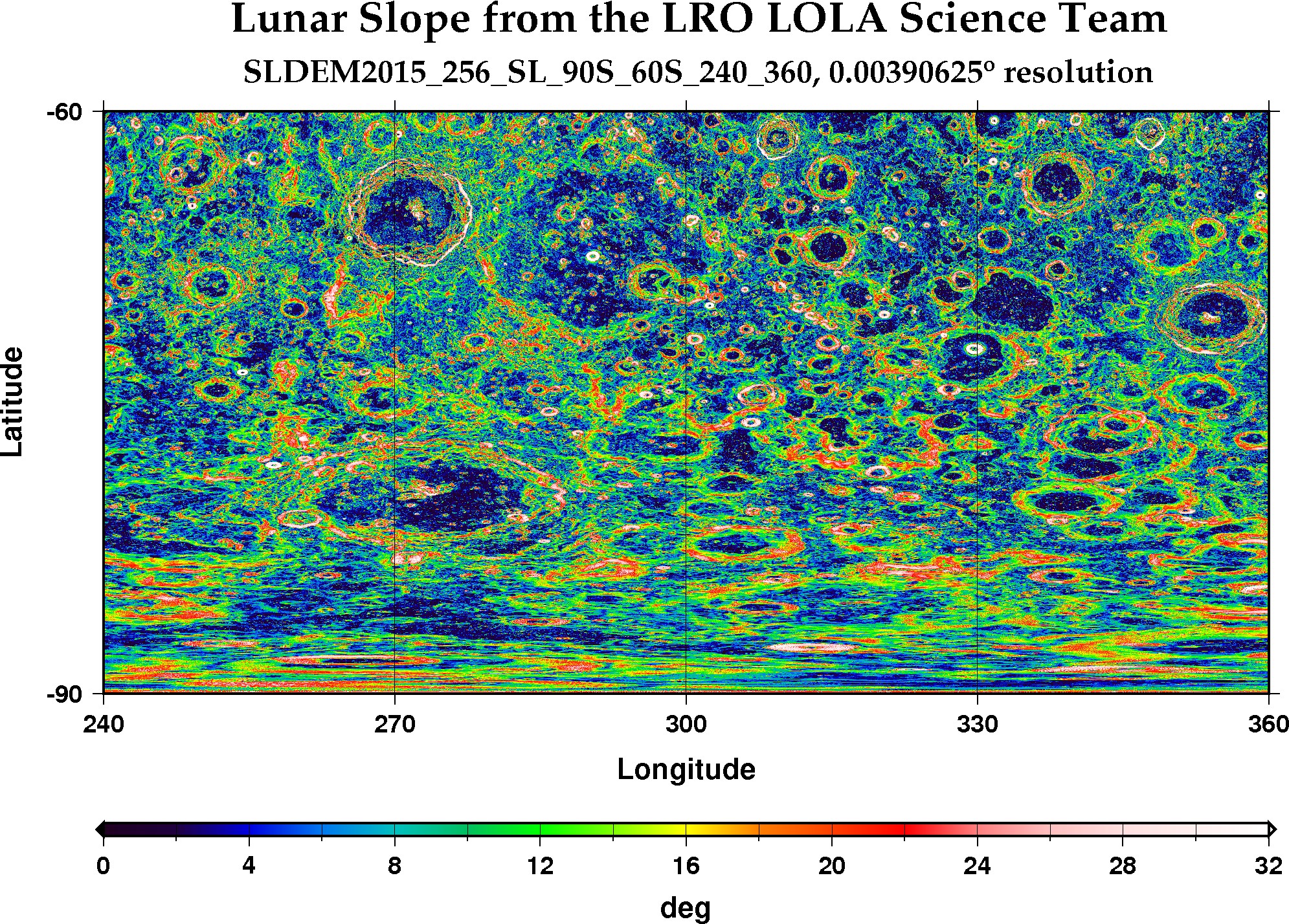 image of lunar topography for SLDEM2015_256_SL_90S_60S_240_360