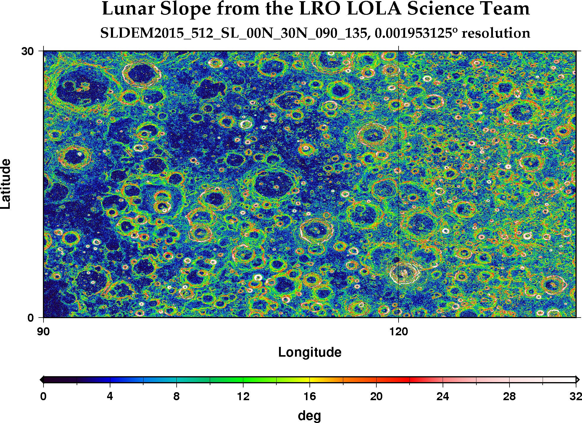 image of lunar topography for SLDEM2015_512_SL_00N_30N_090_135