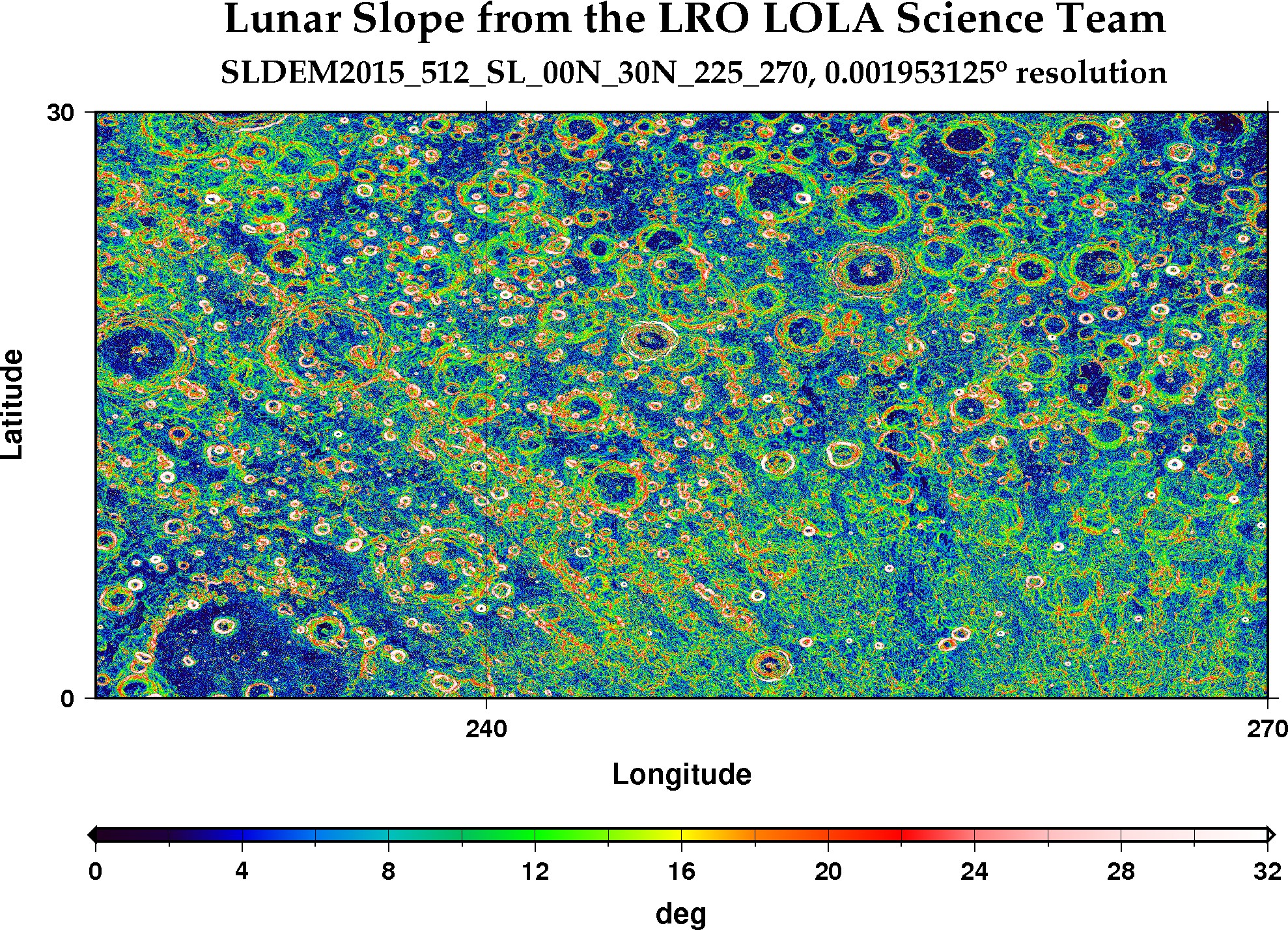 image of lunar topography for SLDEM2015_512_SL_00N_30N_225_270