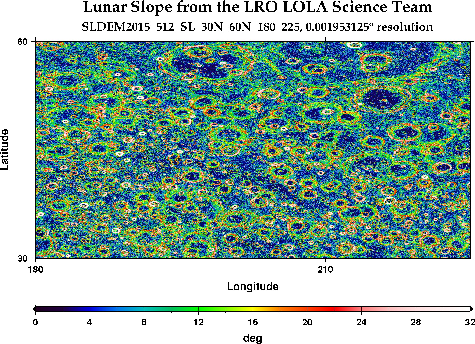 image of lunar topography for SLDEM2015_512_SL_30N_60N_180_225