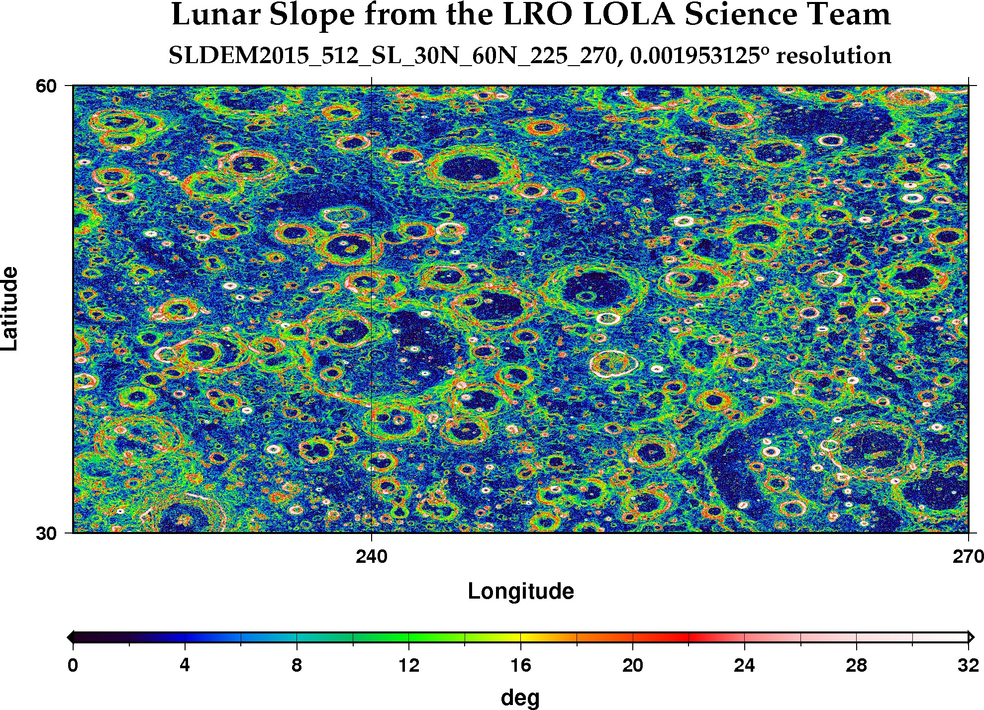 image of lunar topography for SLDEM2015_512_SL_30N_60N_225_270