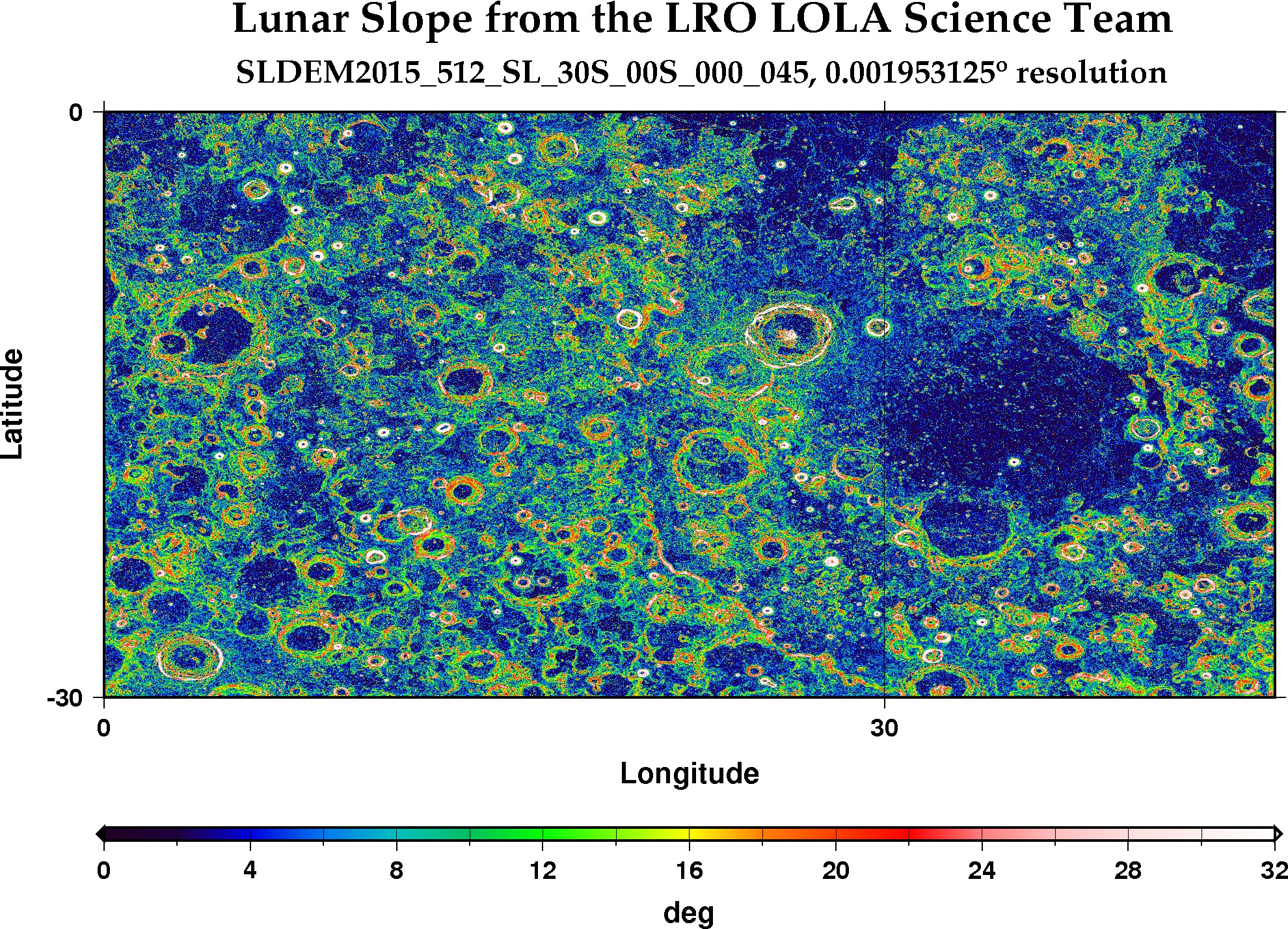 image of lunar topography for SLDEM2015_512_SL_30S_00S_000_045