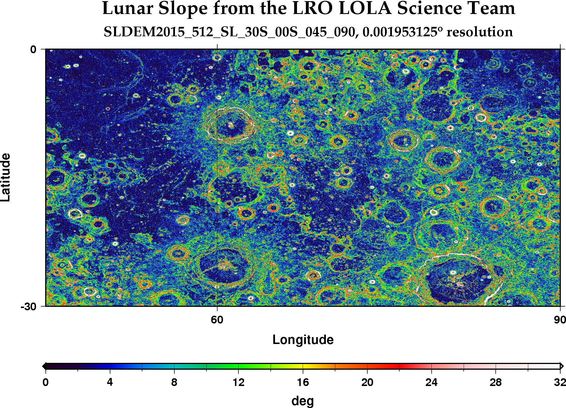 image of lunar topography for SLDEM2015_512_SL_30S_00S_045_090