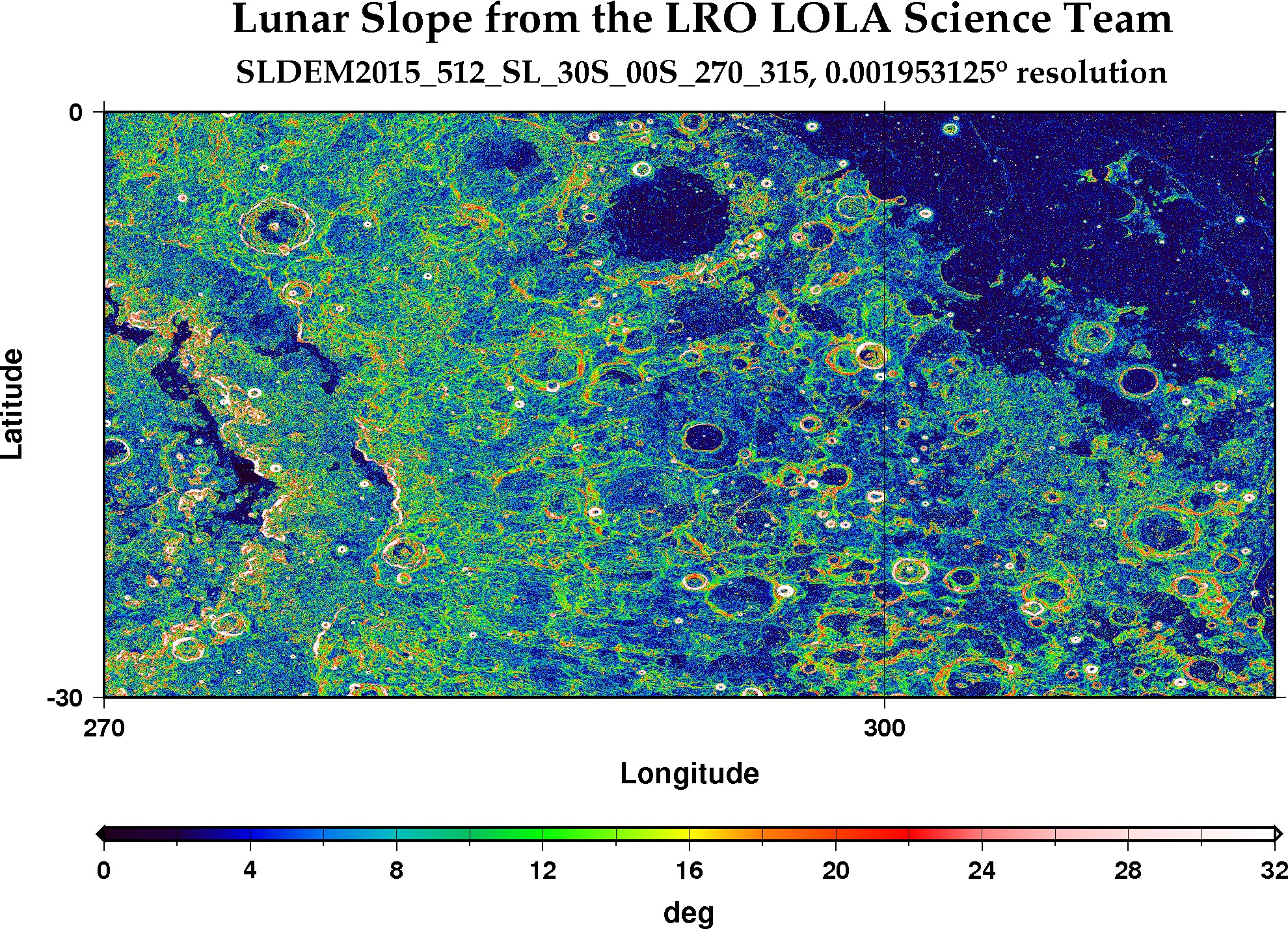 image of lunar topography for SLDEM2015_512_SL_30S_00S_270_315