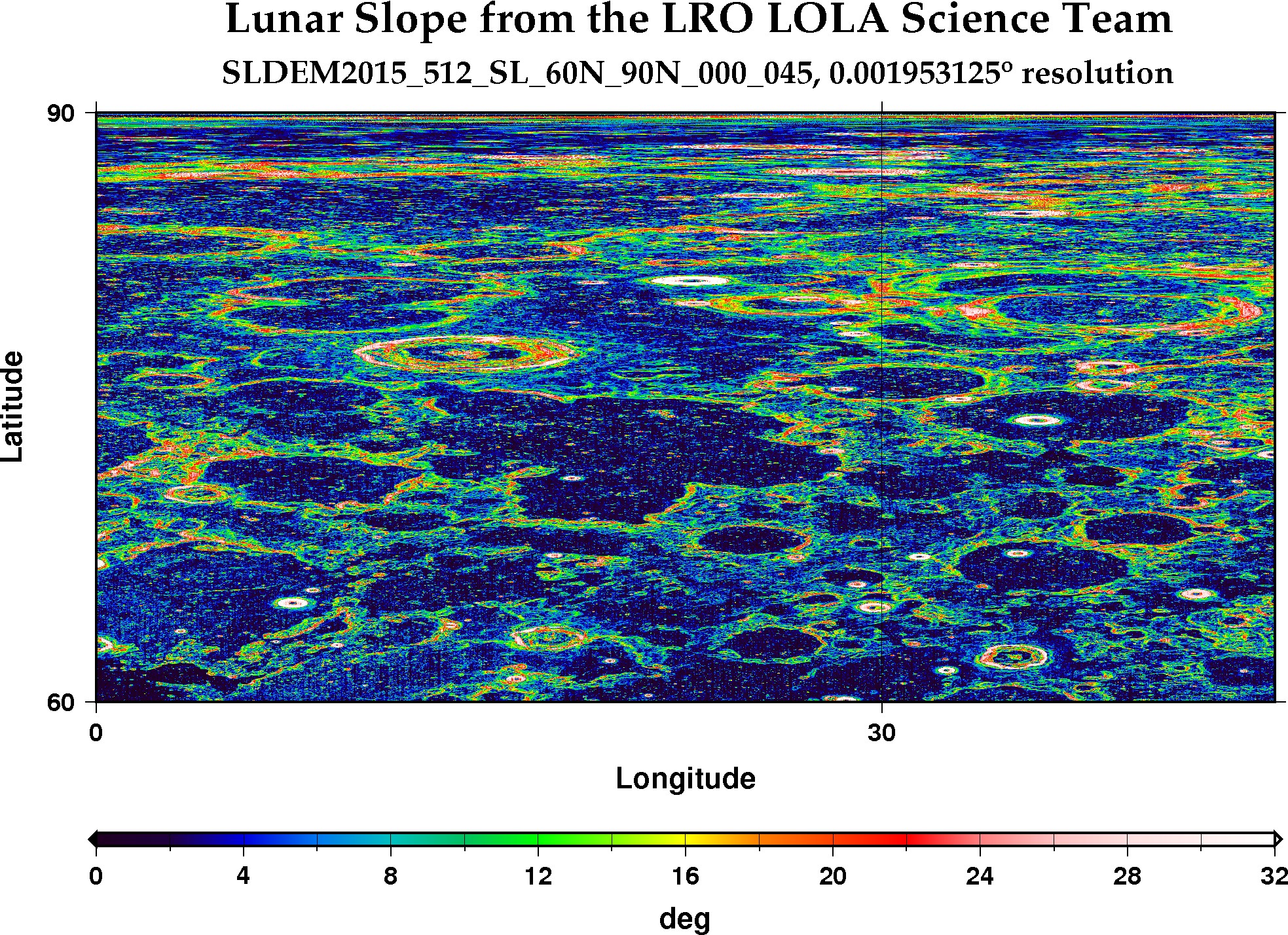 image of lunar topography for SLDEM2015_512_SL_60N_90N_000_045
