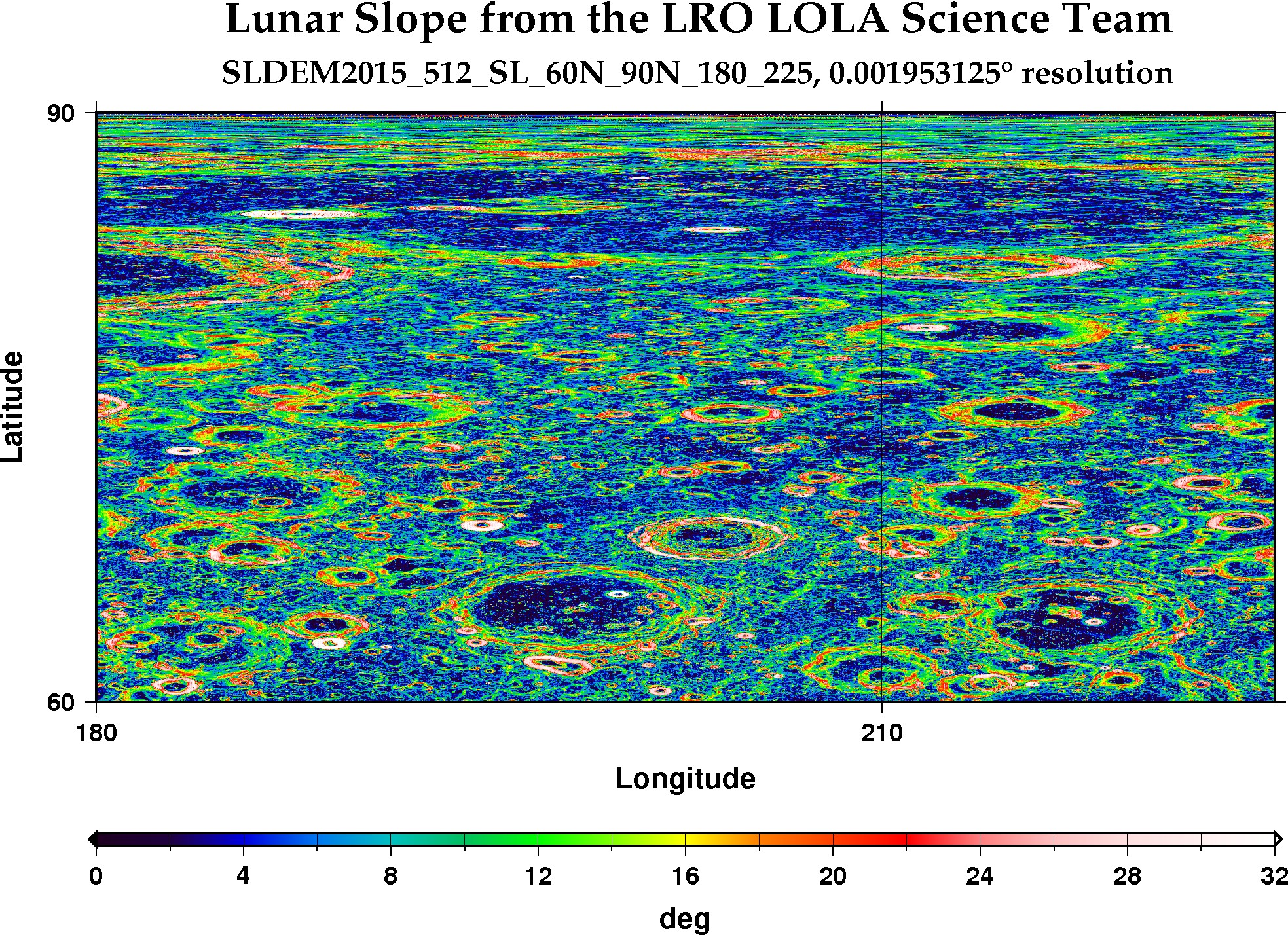 image of lunar topography for SLDEM2015_512_SL_60N_90N_180_225