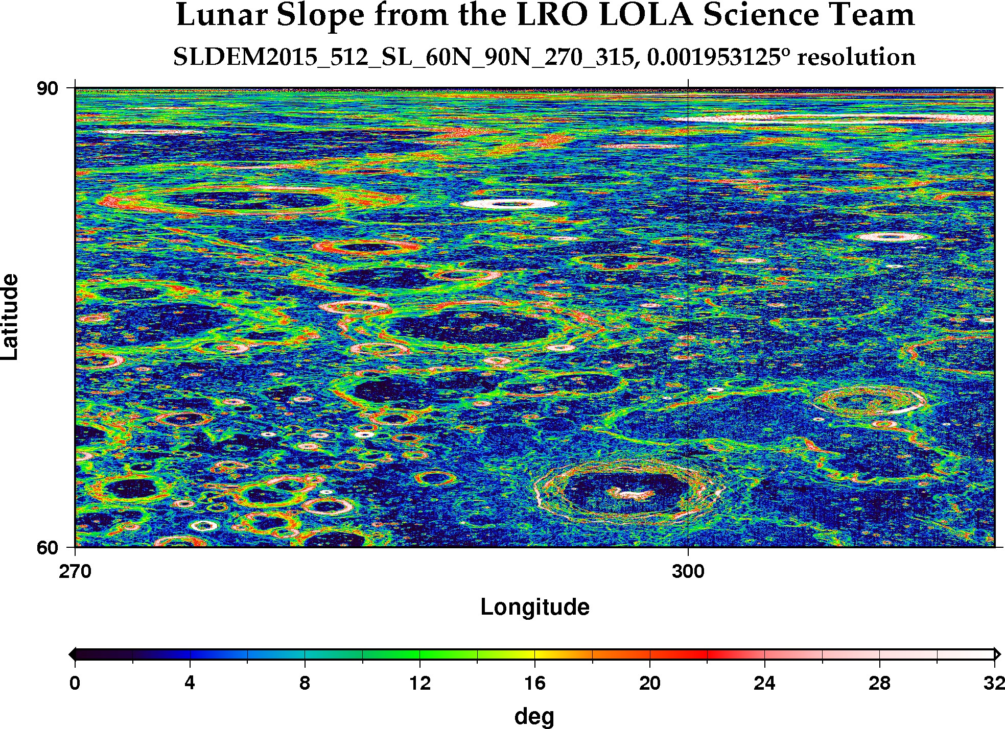image of lunar topography for SLDEM2015_512_SL_60N_90N_270_315