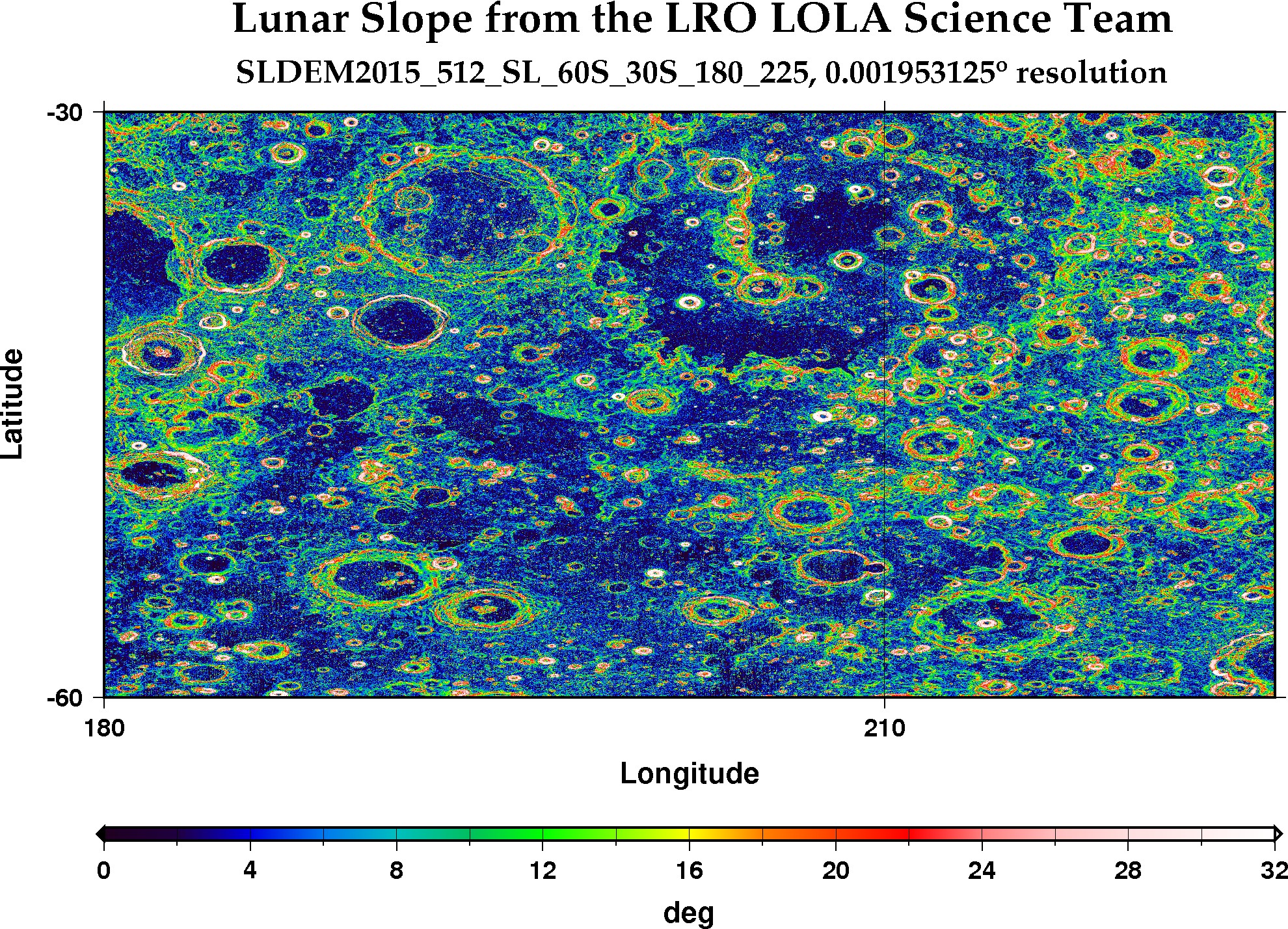 image of lunar topography for SLDEM2015_512_SL_60S_30S_180_225