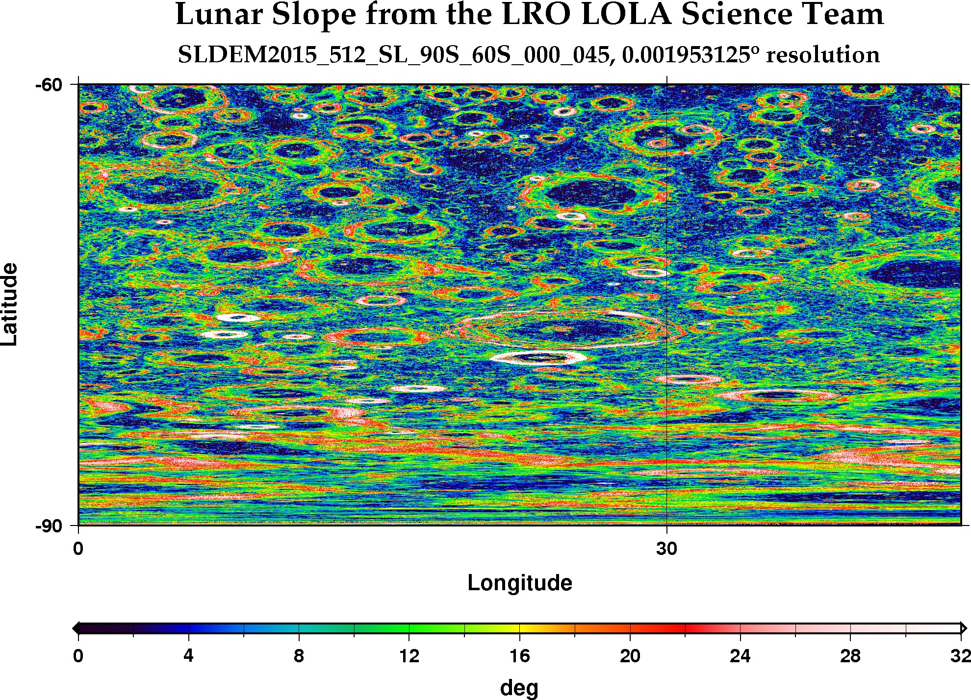 image of lunar topography for SLDEM2015_512_SL_90S_60S_000_045