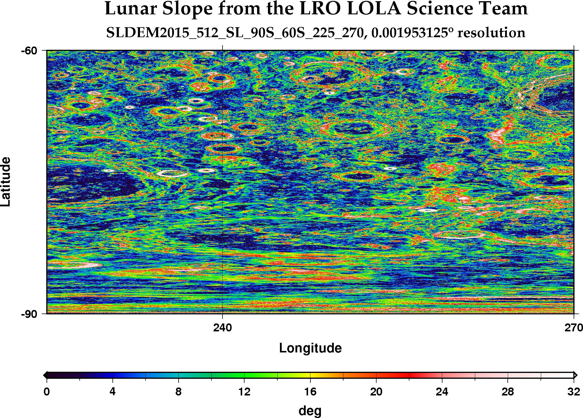 image of lunar topography for SLDEM2015_512_SL_90S_60S_225_270