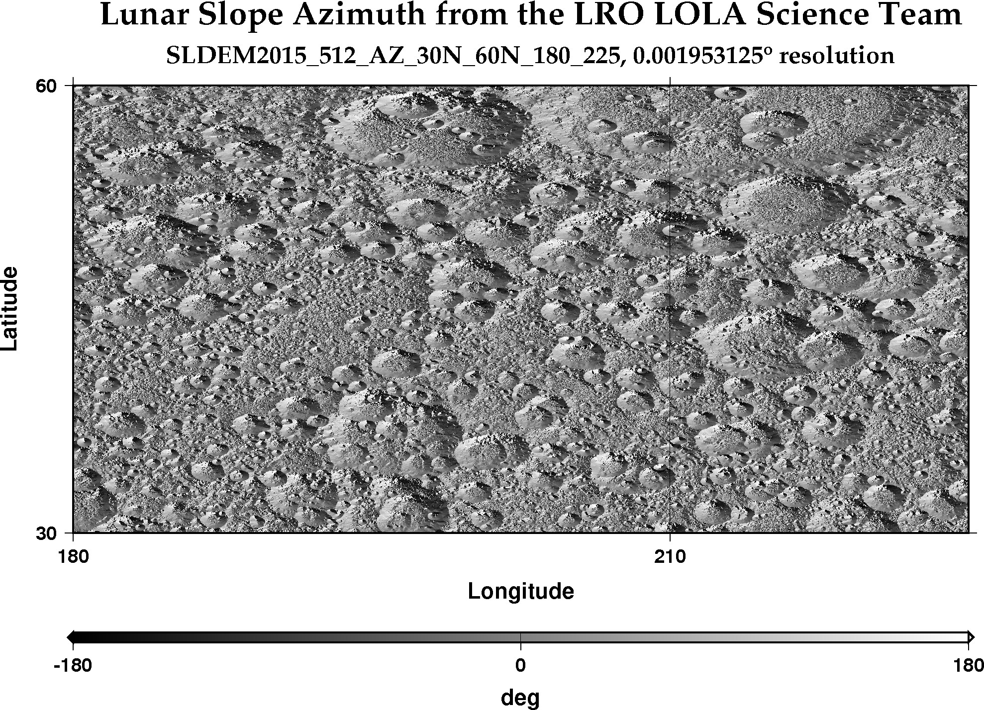 image of lunar topography for SLDEM2015_512_AZ_30N_60N_180_225
