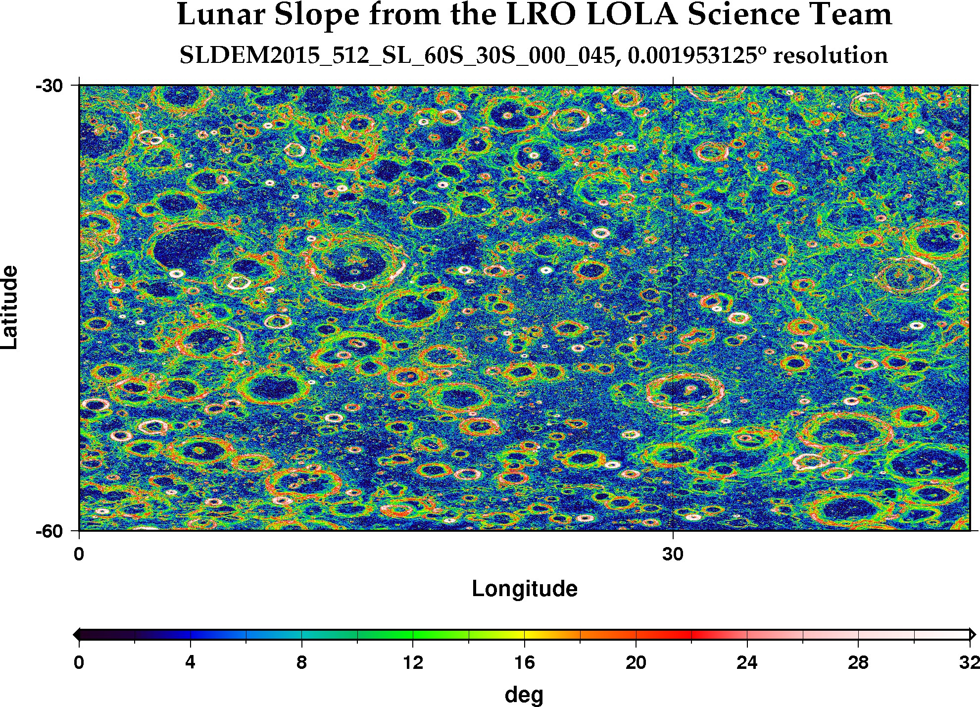 image of lunar topography for SLDEM2015_512_SL_60S_30S_000_045